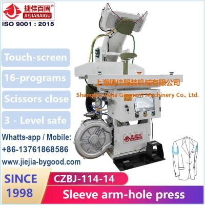 China Arm Hole LED PLC Seam Pressing Machine / Ironing Equipment Suit Dress for sale