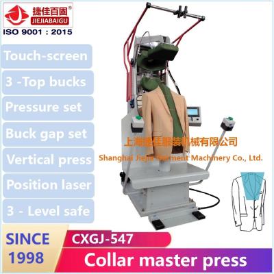 China Vertical Touch Screen Jacket Cloth Press Machine 1.5KW for sale