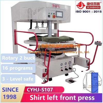 China Shirt Pressing Machine ironing machine for shirt left front body rotary move & vertical press teflon cover buck for sale