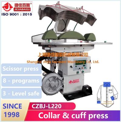 China Laundry Steam Press For Collar And Cuff Ironing 0.4-0.6MPa 380 Volt Italy Made Valve Different kind of fabric for sale