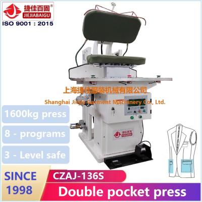 China Scissors Type Automatic Garment Ironing Machine With Spray for sale