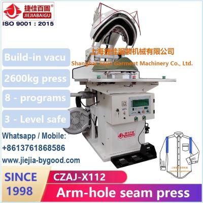 China máquina de alta presión de la prensa de la manga de la costura del agujero del brazo 220V para la plancha de la camisa del lacre de la costura en venta