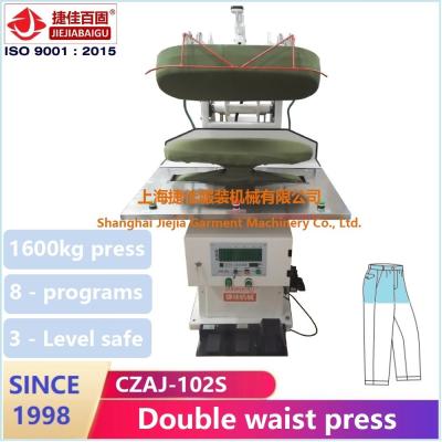 China Controle passando do PLC do diodo emissor de luz da máquina de pressão das calças do vapor para a imprensa dobro do vapor da cintura à venda
