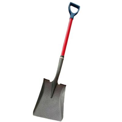 China High Quality Shovel Carbon Steel Head Fiberglass Closed Handle Garden Tool Shovel Agriculture Shovel for sale