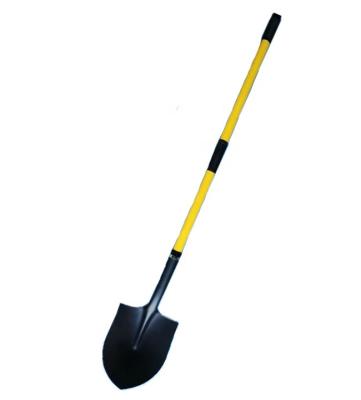 China High quality garden shovel S518 farm shovel fiberglass handle carbon steel head shovel agriculture tools factory sales directly for sale