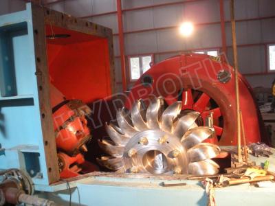 China Turbina de la turbina de agua de impulso del acero inoxidable/del agua de Pelton para el proyecto de la hidroelectricidad de la cabeza del apogeo en venta