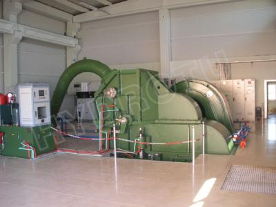 China High Water Head Pelton Hydro Turbine / Pelton Water Turbine With Synchronous Generator And PLC Governor for sale