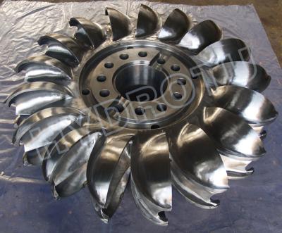 China Stainless steel 0Cr13Ni4Mo Forged CNC Pelton Turbine Runner / Pelton Wheel with Diameter Below 2.5m for sale