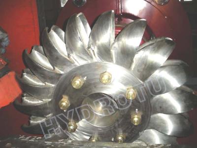 China 500kw - 20MW Pelton Turbine Runner for High Water Head with Generator and Speed Governor for sale