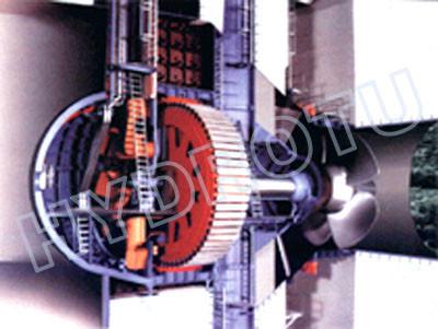 China Low Water Head Bulb Hydro Turbine / Bulb Water Turbine / Tubular turbine with Fixed Blades / Movable Blades for sale