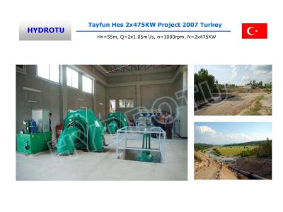 China Small Horizontal Francis Hydro Turbine / Water Turbine with 100KW - 5MW Synchro Generator for sale