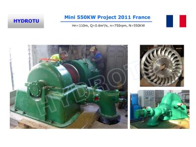China Medium Head Impulse Turgo hydro Turbine / Turgo water turbine with synchronous Generator for sale