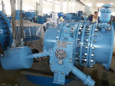 China Hammer-Ansatz-Art-Drosselventil-Wasserkraft-Stations-Gebrauch DN 600mm hydraulischer schwerer zu verkaufen
