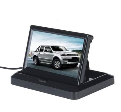 China 5'' Foldable Car Rear View Monitor Compact Structure Easy Installation for sale