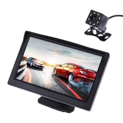 China ABS Material Rear Camera Monitor , Car Backup Monitor With 8 LED Light Camera for sale