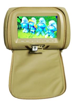 China DC 12V 7 Inch Headrest Monitor , Car TV Screens Headrest With Copy Leather Pillow for sale