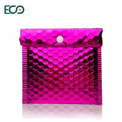 China Moq Zip Lock Button Eco Friendly Bubble Mailer Rose Red Bubble Packaging Envelopes With Different Color for sale