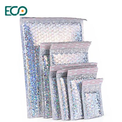 China Luxury Print Eco Friendly Bubble Mailer Various Size Holographic Metallic for sale