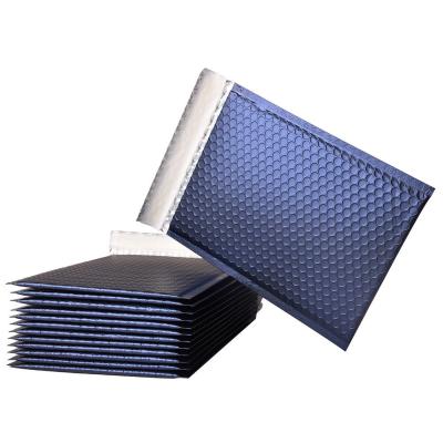 中国 Navy Blue Coloured Metallic Envelopes Pastel Bubble Poly Mailers For Cloth 販売のため