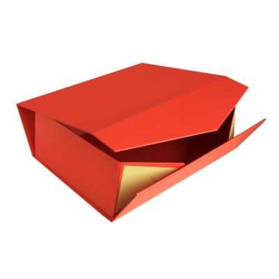中国 Multi Orange Rigid Gift Box Flat Magnetic Shipping Box For Cosmetic And Candy 販売のため