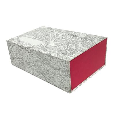 China Decorative Rigid Gift Box Christmas Pink And White Luxury Foldable for sale