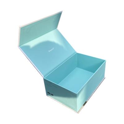 China Customized Haze Blue Nice Magnetic Gift Box With Lid For Gifts Package for sale
