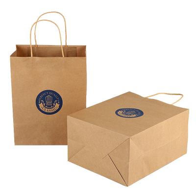 China Dark Blue Kraft Paper Bag Eco Friendly  Pharmacy Shopping Cute Gift Paper Bag à venda