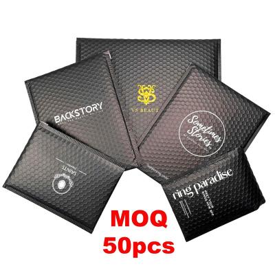 China Black Eco Friendly Matte Bubble Padded Envelope Bubble Air Polymailer Bags for sale