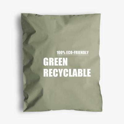 China Green Pla Cornstarch Biodegradable Clothing Eco Friendly Compostable Mailing Bag For Shipping à venda