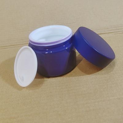 China OEM Purple Ceramic Cosmetic Sample Packaging Bottles Jars Bottle opal glass for sale