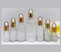 China ODM 100ml Transparent Glass Cosmetic bottle White Frosted Cosmetic Bottles for sale