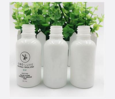 China 50ml Frosted White Ceramic Cosmetics Jars Spraying Cream Containers for sale