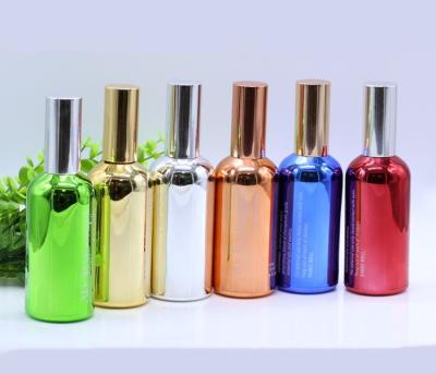 China Colorful Electroplated Cosmetic Empty Bottles Empty Packaging 100ml Cream Paste for sale