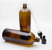 China Amber Colour Oil Glass Cosmetic-Flaschen-Tropfenzähler 100ml/50ml/30ml/20ml zu verkaufen