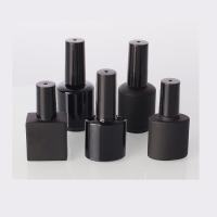 China Odm Black Round Square White Nail Polish Bottle 7ml Customize Different Colors Brush for sale