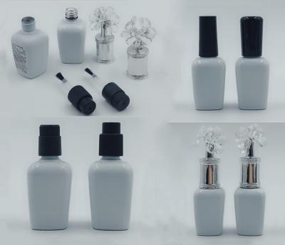China 5ml 10ml Small Gray Fingernail Polish Containers Empty Nail Bottles For Travel for sale