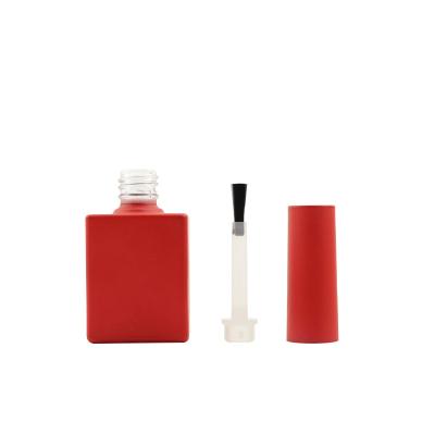 China Red Empty Nail Paint Bottle In Bulk Square Nail Polish Bottles 10ml 5ml for sale