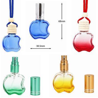 China Small 15ml Glass Perfume Bottles Red And Green Apple Shape for sale