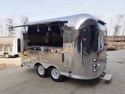 China Luxury Airstream Mobile Food Trailer Multifunctional Street Food Truck Trailer for sale