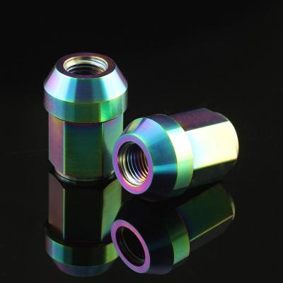 China GR5 Lug Titanium Wheel Nuts M12x1.25 M12x1.5 M14x1.5 M14x1.25 With PVD Coating for sale