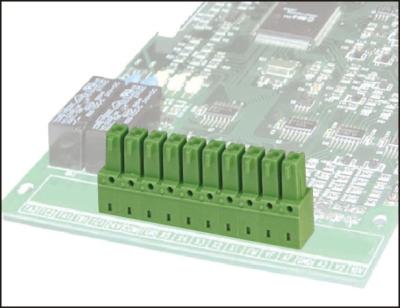 중국 UL94-V0 / PA66  PCB 끼워 넣을 수 있는 단자 블록  놋쇠 / 구리 / 철 8A / 300V 3.81 피치 판매용
