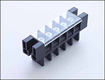 China 16.00mm Pitch Feed Through Terminal Block M6 Screw UL94-V0 / PA66  Brass / Copper / Steel 75A /600V for sale
