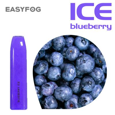 China Blueberry Ice 600 Puffs Disposable Vape Pod 1.6ohm Portable 2mL Tank for sale