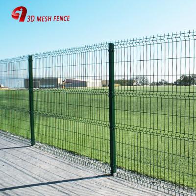 China 4ft X 6ft PVC Coated Welded Wire Mesh Panel With 3D Bending Curves Fencing v Curved Welded Mesh Fencing for sale