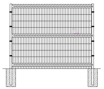 China Chinese factory hot dipped galvanized 6ft tall  3d fence wire mesh for sale