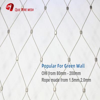 China Hand-Woven  stainless steel wire rope net cable mesh Zoo Wire Mesh for sale
