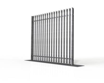 China China 2.7m Industrial Black Colored Triangle Spear Top Galvanized Black Security Steel Palisade Fencing for sale