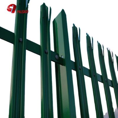 China Park Green Color Pvc Security Palisade Fence Pales for sale