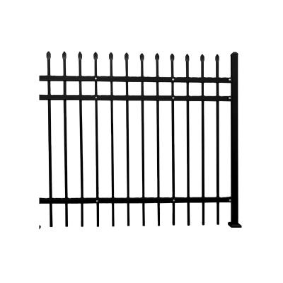 China 2.7 m high spear points wholesale exterior durable public industrial security powder coated wrought iron fencing for sale