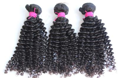 China Full Cuticles Kinky Curly Brazilian Hair Extensions For Black Women for sale